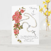 Katholische Rosary St. Therese Religious Floral Karte (Gelbe Blume)