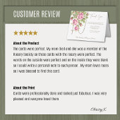 Katholische Rose Rosary Beerdigung Memorial Beilei Dankeskarte