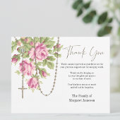 Katholische Rose Rosary Funerobdolence Beileid Dankeskarte