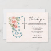 Katholische Rose Rosary Funerobdolence Beileid Dankeskarte (Vorderseite)