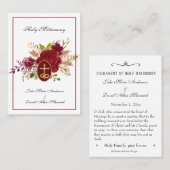 Katholische Rose überqueren Gastgeschenk Hochzeit Visitenkarte (Vorne/Hinten)