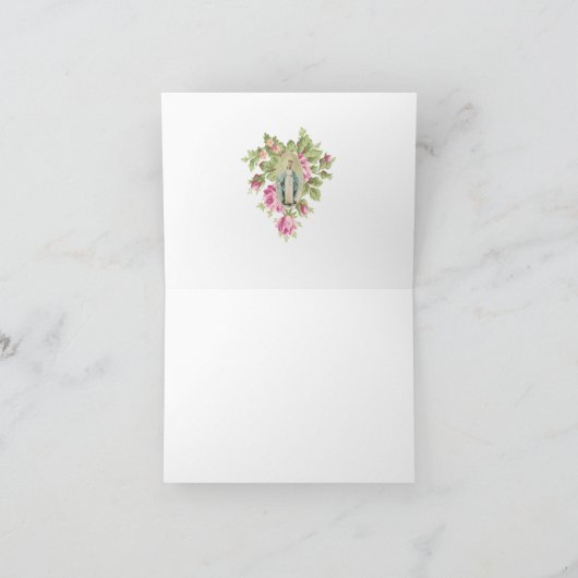 Katholische Rosen Roses Seligen Mary Rosary Dankeskarte (Innenseite)