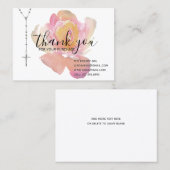 Katholische Rosenkranz-Rose Danke für die religiös Visitenkarte (Vorne/Hinten)