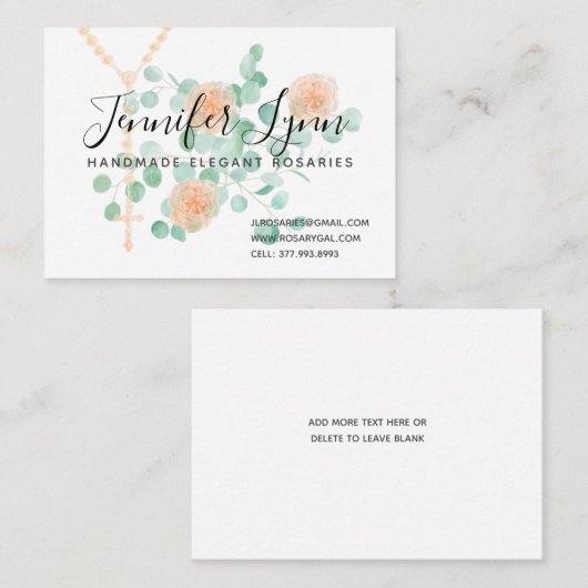 Katholische Rosenkranz Visitenkarte (Vorne/Hinten)