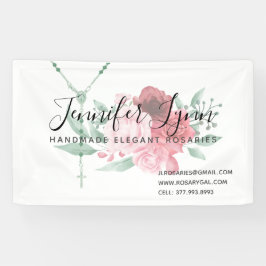 Katholische Rosenkranze Rose Religiöse Blume Banner