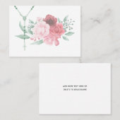 Katholische Rosenkranze Rose Religiöse Blumengesch Visitenkarte (Vorne/Hinten)