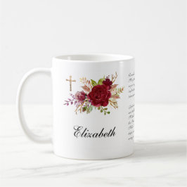 Katholische Rote Rose Crucifix Gebet Bridesmaid Kaffeetasse