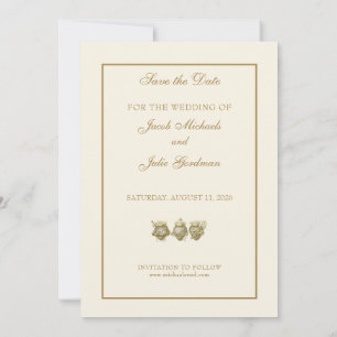 Katholische Sacred Heart Save-the-Date-Hochzeit Save The Date
