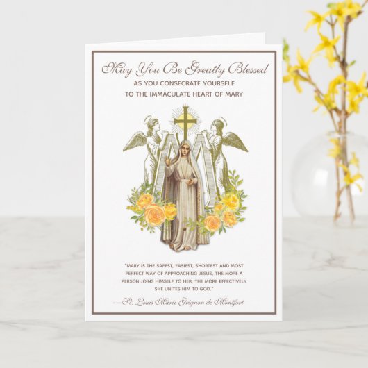 katholische Schlichtung zur Immakulation der relig Karte (Gelbe Blume)