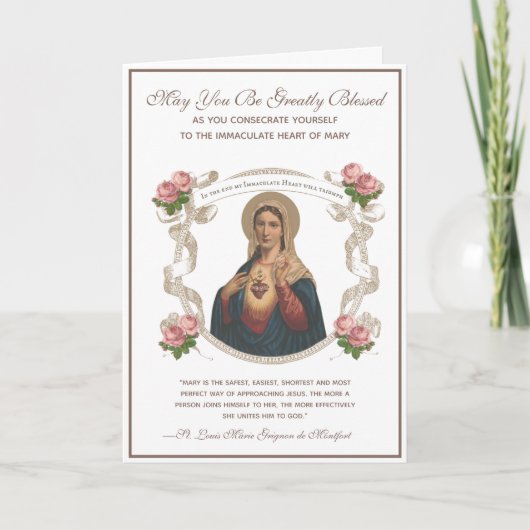 katholische Schlichtung zur Immakulation der relig Karte (Vorderseite)