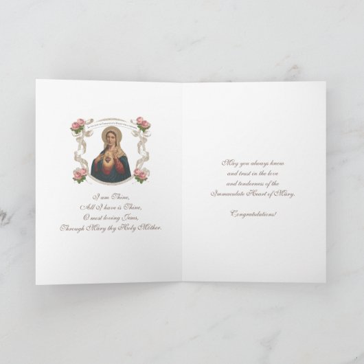 katholische Schlichtung zur Immakulation der relig Karte (Innenseite)