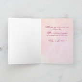 Katholische Schwester Ostersegnung Rosa Wasserfarb Karte (Innenseite)