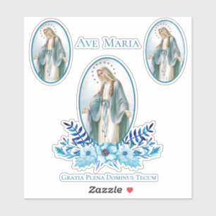 Katholische Selige Jungfrau Hagel Mary Latin Aufkleber