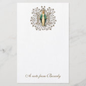 Katholische Selige Jungfrau Mary Cross Religiöse Briefpapier (Vorderseite)