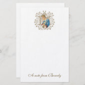 Katholische Selige Jungfrau Mary Cross Religiöse Briefpapier (Vorne/Hinten)