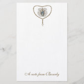 Katholische Selige Jungfrau Mary Cross Rosary Briefpapier (Vorderseite)