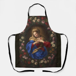 Katholische Selige Jungfrau Mary Religiöse Rose Schürze