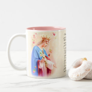Katholische Selige Jungfrau Mary Vintage Lady of G Zweifarbige Tasse