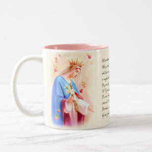 Katholische Selige Jungfrau Mary Vintage Lady of G Zweifarbige Tasse