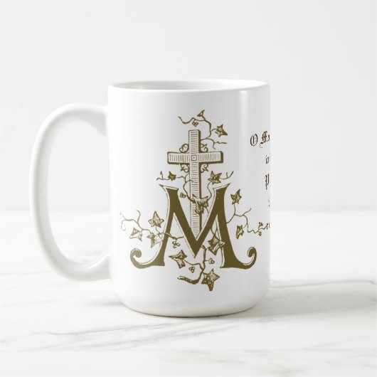 Katholische Selige Mothe Mary Cross Gebet Religiös Kaffeetasse (Links)