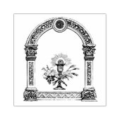 Katholische Skihütte Gastgeber Sachsen-Rahmen Reli Gummistempel (Prägung)