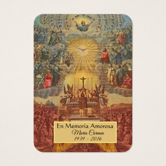 Katholische Spanische Jesus Beerdigung Gedenkkarte (Vorderseite)