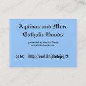 Katholische Speicher-Visitenkarten Visitenkarte (Rückseite)