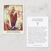 Katholische St. Joseph Gebet-Soule im Fegefeuer Visitenkarte (Vorne/Hinten)