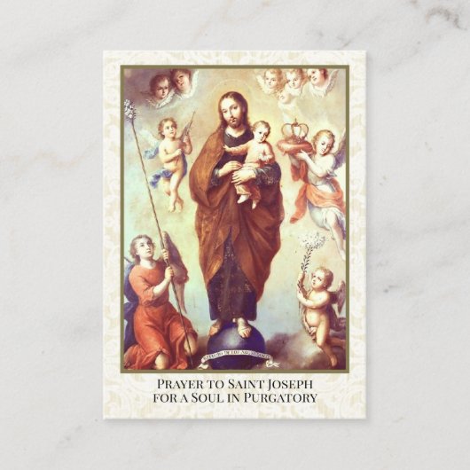 Katholische St. Joseph Gebet-Soule im Fegefeuer Visitenkarte (Vorderseite)