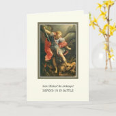 Katholische St. Michael Archangel Gebet Karte (Gelbe Blume)