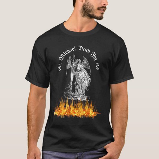 Katholische St. Michael beten für uns Casting Sata T-Shirt (Vorderseite)