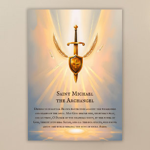 Katholische St. Michael die Erzengel-Gebetskarte