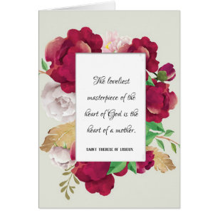 Katholische St. Therese Mütter Zitat gemalte Rose