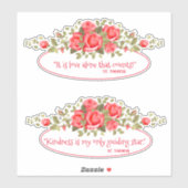 Katholische St. Therese Quotes Roses Aufkleber (Blatt)