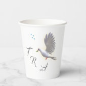 Katholische Taube und Wasser Pappbecher (Vorderseite)