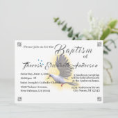 Katholische Taube und Wassertaufe Einladung (Stehend Vorderseite)