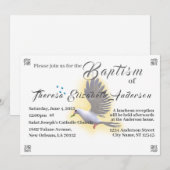 Katholische Taube und Wassertaufe Einladung (Vorne/Hinten)