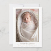 Katholische Taufe Baby Foto Scripting Cross Einladung (Vorderseite)