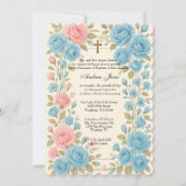 Katholische Taufe Bloral Jesus gesegnete Mutter Einladung (Vorderseite)