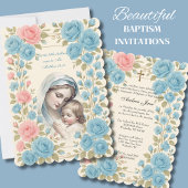 Katholische Taufe Bloral Jesus gesegnete Mutter Einladung