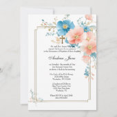 Katholische Taufe Bloral Jesus gesegnete Mutter In Einladung (Vorderseite)