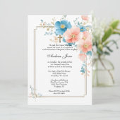 Katholische Taufe Bloral Jesus gesegnete Mutter In Einladung (Stehend Vorderseite)