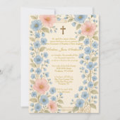 Katholische Taufe Bloral Mary & Baby Jesus Einladung (Vorderseite)