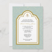 Katholische Taufe Bloral Mary und Jesus Einladung (Vorderseite)