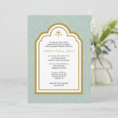 Katholische Taufe Bloral Mary und Jesus Einladung (Stehend Vorderseite)