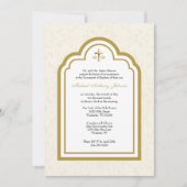 Katholische Taufe Bloral Mary und Jesus Einladung (Vorderseite)