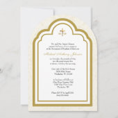 Katholische Taufe Bloral Mary und Jesus Einladung (Vorderseite)