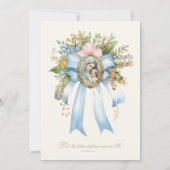Katholische Taufe Bloral Mary und Jesus Einladung (Rückseite)