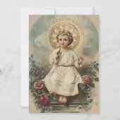 Katholische Taufe Blumenkind Jesus Einladung (Rückseite)