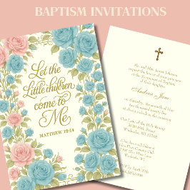 Katholische Taufe BlumenMary & Jesus Scripture Einladung